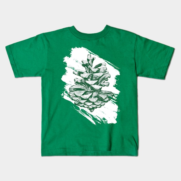 Artsy pine cone Kids T-Shirt by PallKris